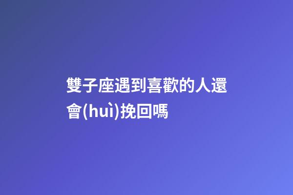 雙子座遇到喜歡的人還會(huì)挽回嗎-第1張-星座運(yùn)勢(shì)-玄機(jī)派