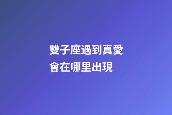 雙子座遇到真愛會在哪里出現-第1張-星座運勢-玄機派