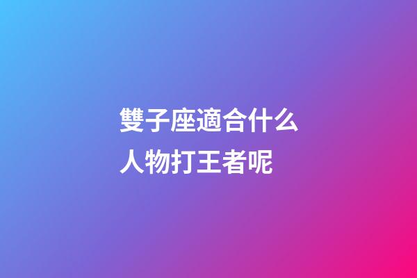 雙子座適合什么人物打王者呢-第1張-星座運勢-玄機派