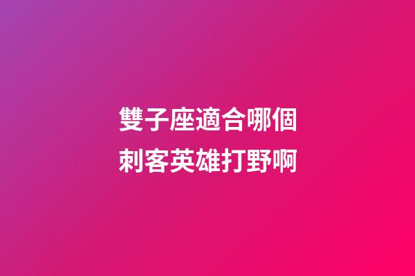 雙子座適合哪個刺客英雄打野啊-第1張-星座運勢-玄機派
