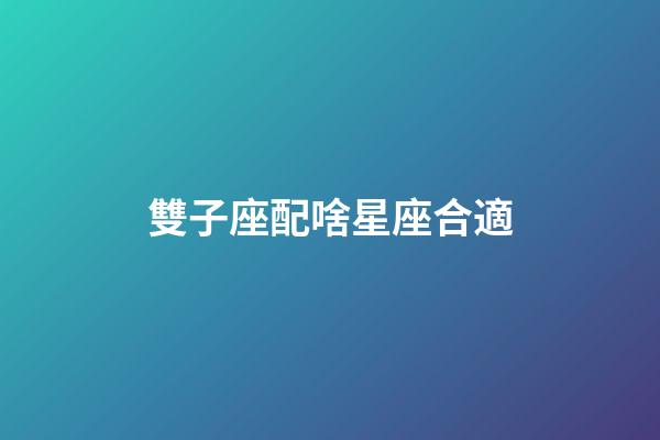 雙子座配啥星座合適-第1張-星座運勢-玄機派