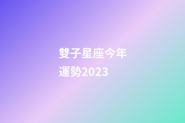 雙子星座今年運勢2023-第1張-星座運勢-玄機派