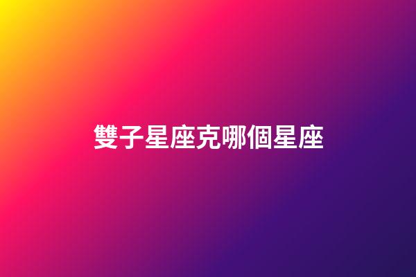雙子星座克哪個星座-第1張-星座運勢-玄機派