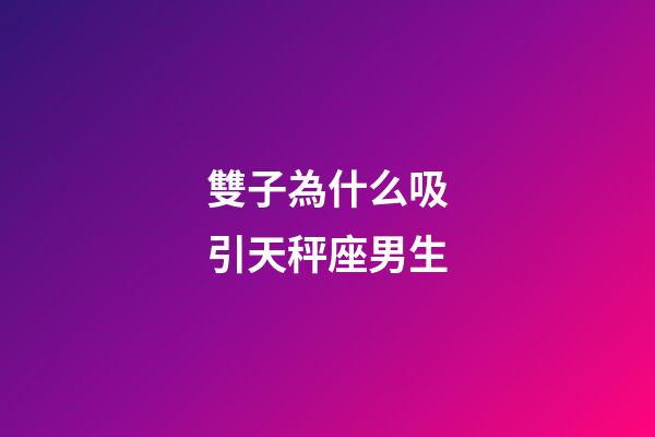 雙子為什么吸引天秤座男生-第1張-星座運(yùn)勢(shì)-玄機(jī)派