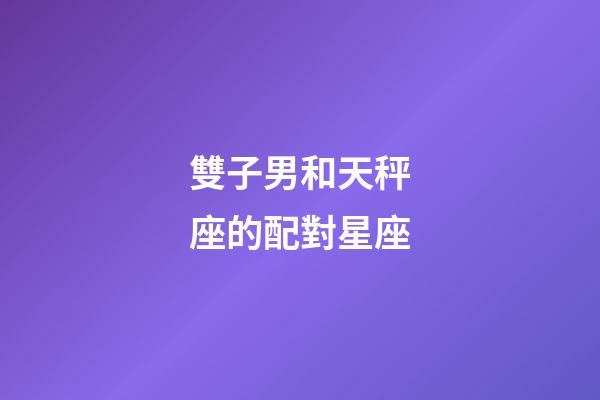 雙子男和天秤座的配對星座-第1張-星座運勢-玄機派