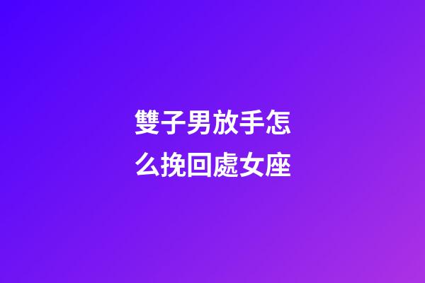 雙子男放手怎么挽回處女座-第1張-星座運勢-玄機派