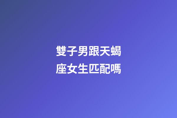 雙子男跟天蝎座女生匹配嗎-第1張-星座運勢-玄機派