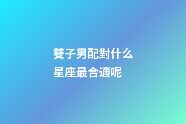 雙子男配對什么星座最合適呢-第1張-星座運(yùn)勢-玄機(jī)派