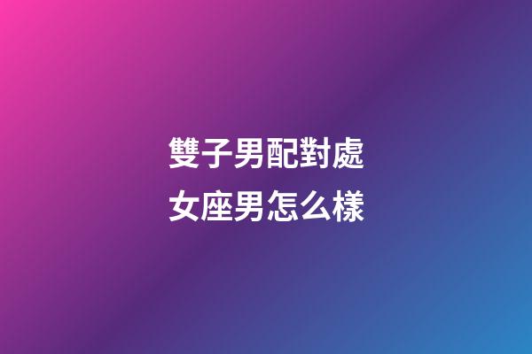 雙子男配對處女座男怎么樣-第1張-星座運勢-玄機派
