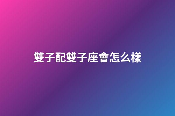 雙子配雙子座會怎么樣-第1張-星座運勢-玄機派