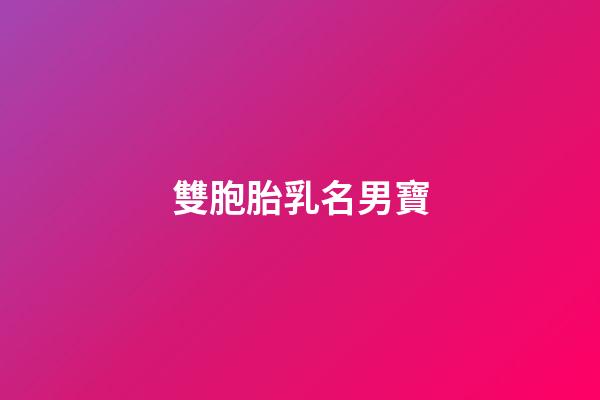 雙胞胎乳名男寶(雙胞胎男寶乳名大全)-第1張-男孩起名-玄機派