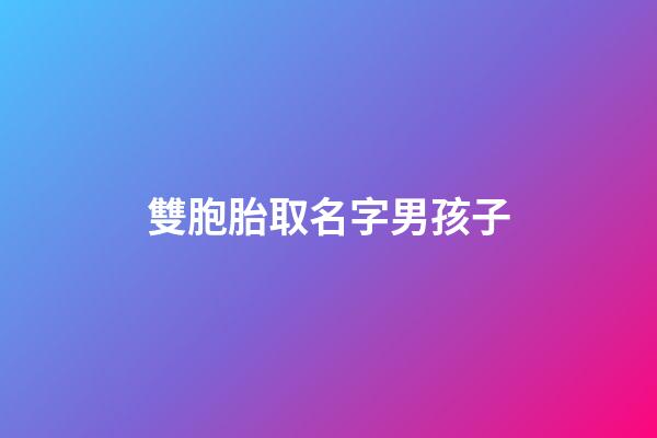 雙胞胎取名字男孩子(雙胞胎取名字男孩子)-第1張-男孩起名-玄機派