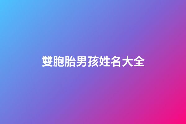 雙胞胎男孩姓名大全(雙胞胎男孩名字2023年名字大全)-第1張-男孩起名-玄機派
