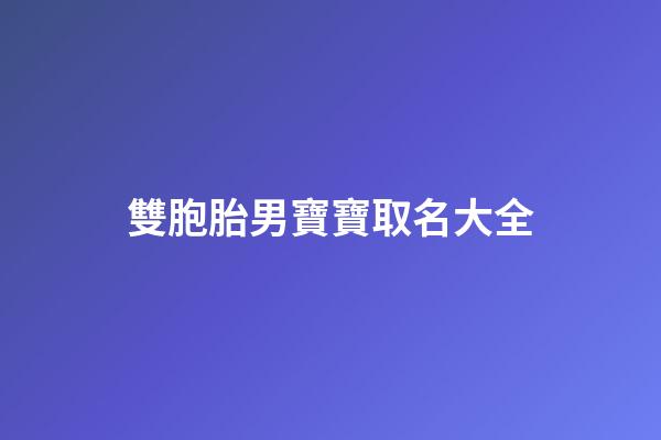 雙胞胎男寶寶取名大全(雙胞胎男寶寶取名大全免費雙胞胎寶寶乳名)-第1張-男孩起名-玄機派