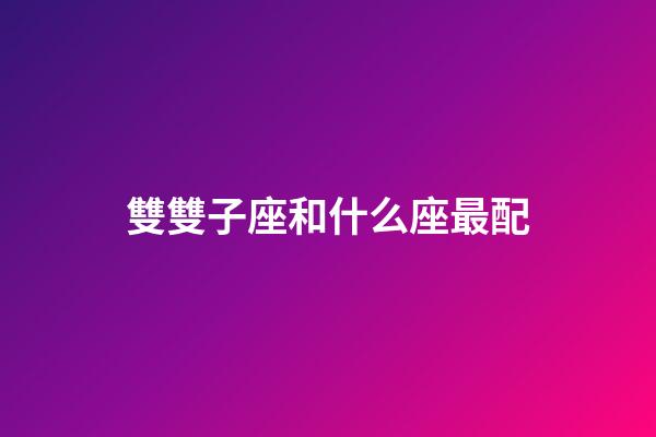 雙雙子座和什么座最配-第1張-星座運(yùn)勢-玄機(jī)派