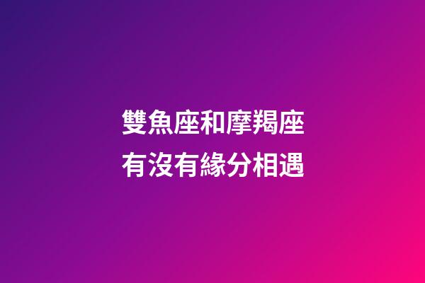 雙魚座和摩羯座有沒有緣分相遇-第1張-星座運勢-玄機派