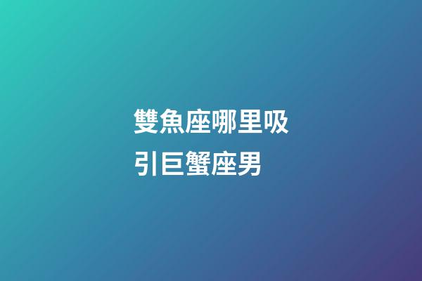 雙魚座哪里吸引巨蟹座男-第1張-星座運勢-玄機派