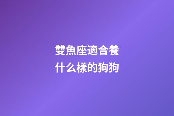 雙魚座適合養什么樣的狗狗-第1張-星座運勢-玄機派
