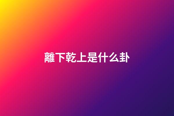 離下乾上是什么卦