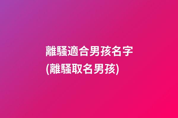 離騷適合男孩名字(離騷取名男孩)