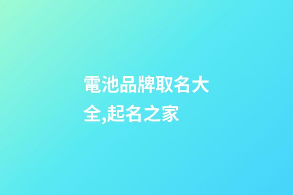 電池品牌取名大全,起名之家-第1張-商標起名-玄機派