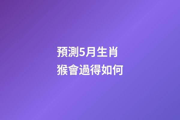 預測5月生肖猴會過得如何