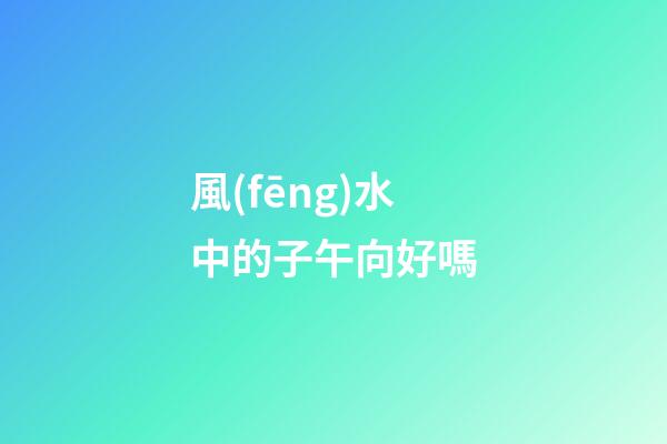 風(fēng)水中的子午向好嗎
