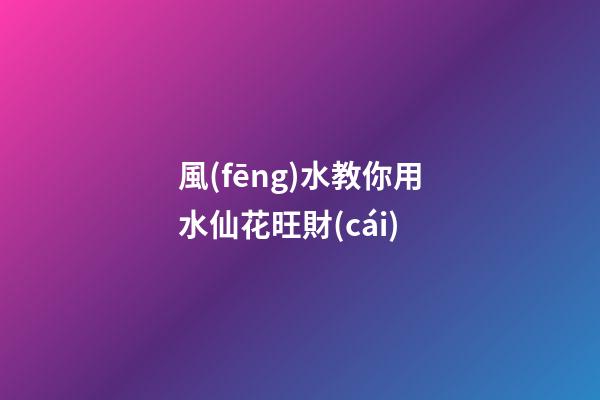 風(fēng)水教你用水仙花旺財(cái)