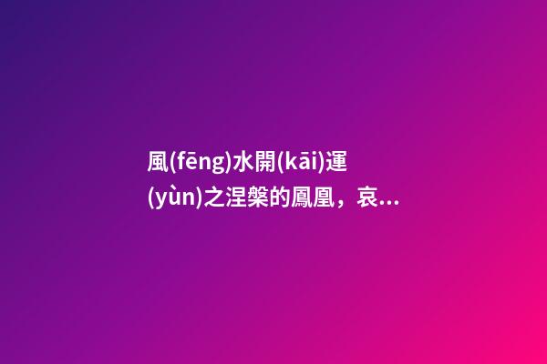 風(fēng)水開(kāi)運(yùn)之涅槃的鳳凰，哀婉的風(fēng)水