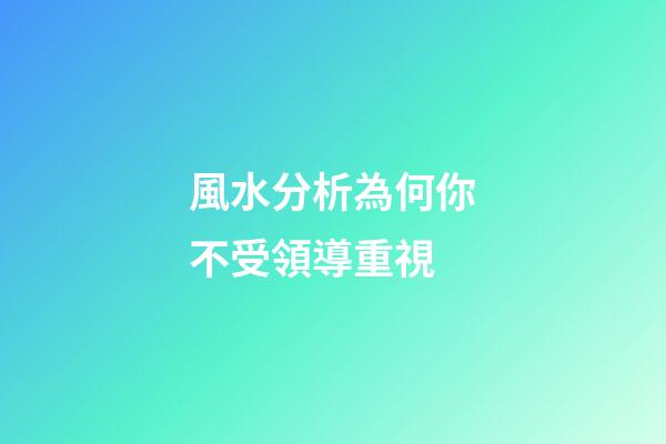 風水分析為何你不受領導重視