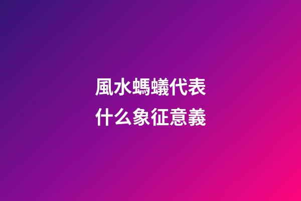 風水螞蟻代表什么象征意義