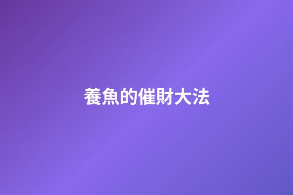 養魚的催財大法
