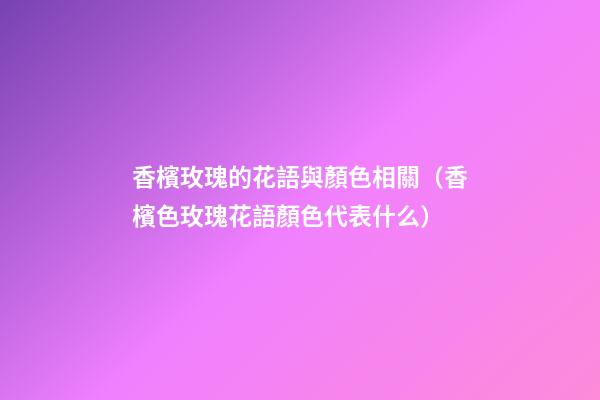 香檳玫瑰的花語與顏色相關（香檳色玫瑰花語顏色代表什么）