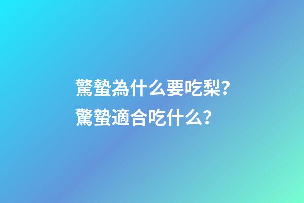 驚蟄為什么要吃梨？驚蟄適合吃什么？