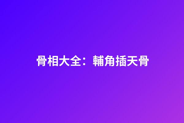 骨相大全：輔角插天骨