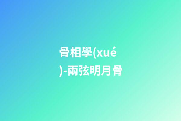 骨相學(xué)-兩弦明月骨