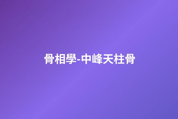 骨相學-中峰天柱骨