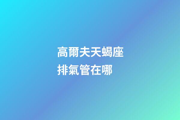高爾夫天蝎座排氣管在哪