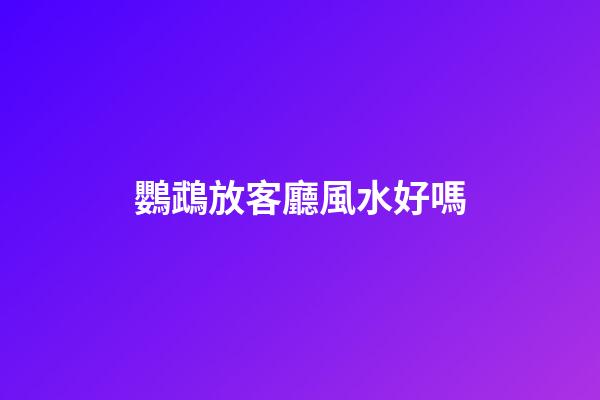 鸚鵡放客廳風水好嗎