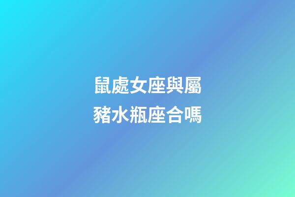 鼠處女座與屬豬水瓶座合嗎-第1張-星座運勢-玄機派