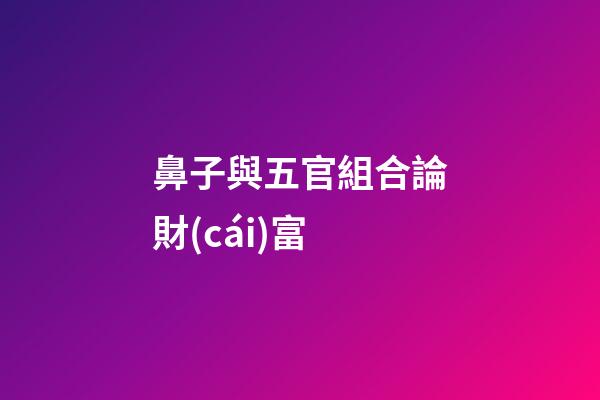 鼻子與五官組合論財(cái)富