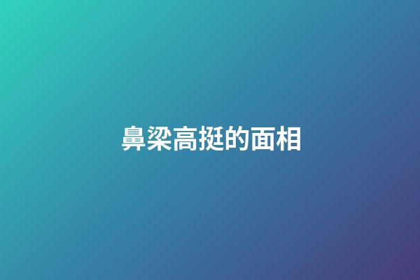 鼻梁高挺的面相