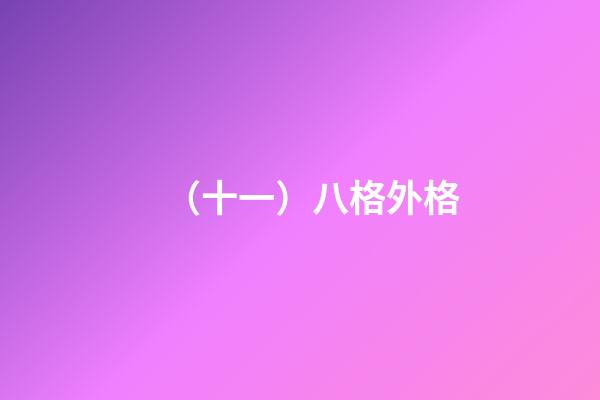 （十一）八格外格